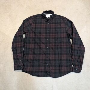Norse Projects Anton Flannel Check Mens L Long Sleeve Cotton